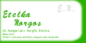 etelka morgos business card